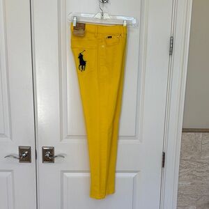 Polo Ralph Lauren Yellow Ankle Jeans